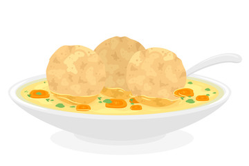 Food Passover Matzah Balls Illustration