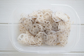 れんこんの薄切り