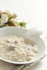 Mushroom and cream risotto
