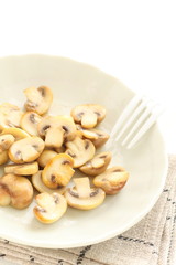 Pan fried Sliced mushroom 