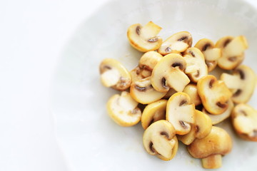 Pan fried Sliced mushroom 