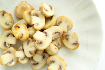 Pan fried Sliced mushroom 