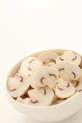 Sliced mushroom for prepared food image
