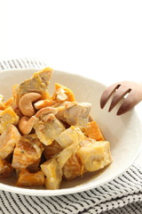 Pumpkin and nut pumpkin salad