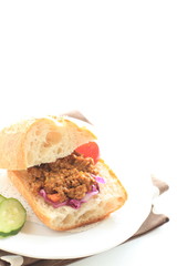 Homemade Keema curry sandwich