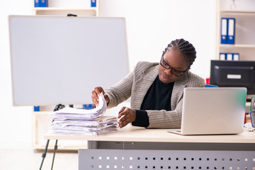 Black female employee unhappy with excessive work 