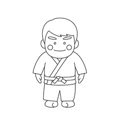 男性キャラクター柔道