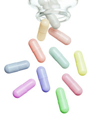 Colored medicine  capsules