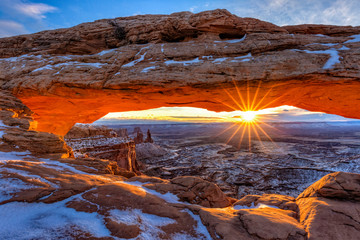 Winter Sunrise Mesa Arch