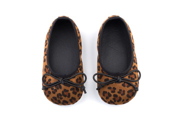 Small Child Shoes On White