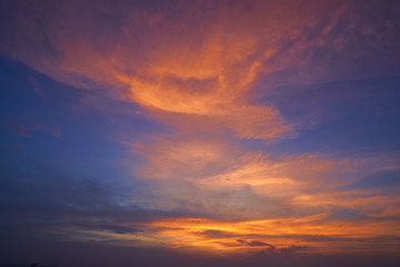 Naklejka na ściany i meble amazing beautiful twilight skyline nearly sunset time