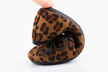 Small Child Shoes On White