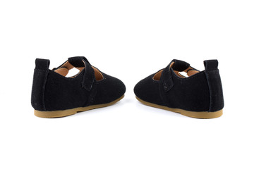 Small Child Shoes On White