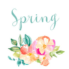 Seamless Watercolor Floral Wallpaper Background Pattern. Girly Wallpaper Floral Pattern