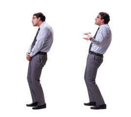 Businessman isolated on the white background
