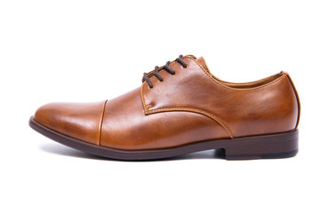 Brown shoes isolated on white background