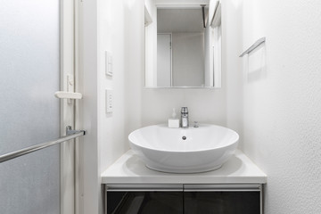 New white bathroom interior