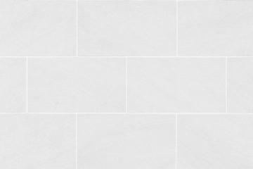 Naklejka premium White stone wall tile seamless background and texture