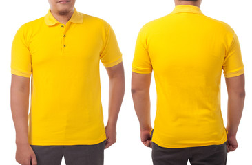 Yellow Collared Shirt Design Template