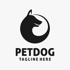 Circle dog logo design