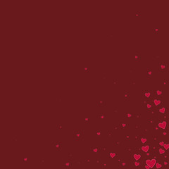 Red heart love confettis. Valentine's day corner m