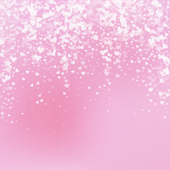 White heart love confettis. Valentine's day fallin