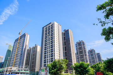 Fototapeta premium Intensive new real estate development in Daya Bay District, Huizhou City, Guangdong Province