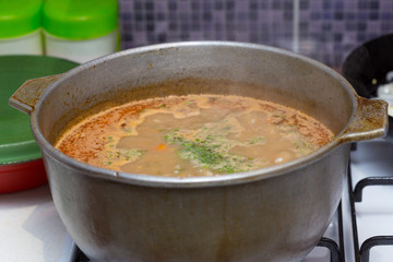 soup pan on the stove