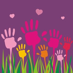 Hands reach for the top