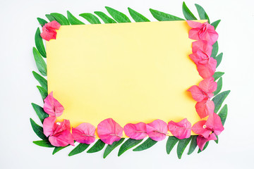Envelope and flowers / fashion poster background material