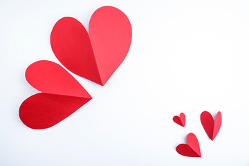 Psychology concept illustration / red heart love on white background