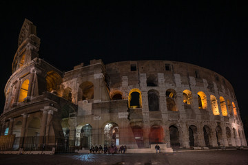 Colosseum rome Italy at night