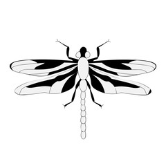 set of butterfly and dragonfly silhouettes isolated, vector