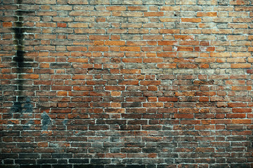 Old red brick wall textures and backgrounds
