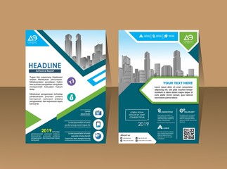 cover template a4 size. Business brochure design. Annual report cover. Vector illustration.
