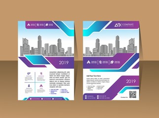 cover template a4 size. Business brochure design. Annual report cover. Vector illustration.