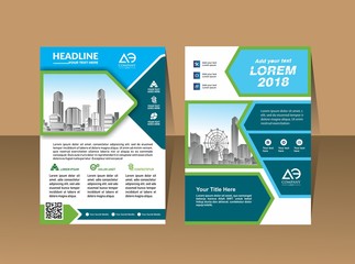 cover template a4 size. Business brochure design. Annual report cover. Vector illustration.