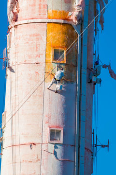 Restauration du phare du Cap-Ferret, Gironde, Nouvelle-Aquitaine, France.