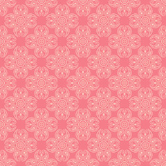 Pink background with beige indian seamless pattern