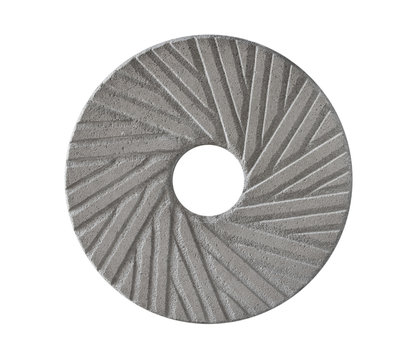 The old millstone on white background, isolated