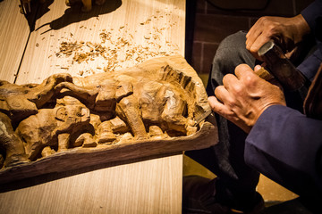 Wood carving
