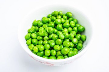 Preparing fresh ingredients for cooking - peas