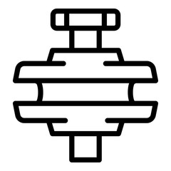 Bolt scaffolding icon. Outline bolt scaffolding vector icon for web design isolated on white background