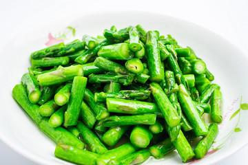 Chinese cuisine - stir-fried asparagus