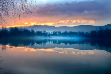 Sunrise at the lake