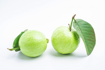 Fresh guava on white background