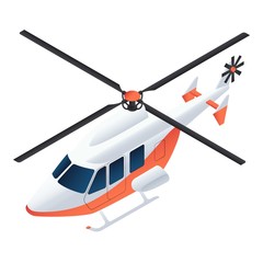 Ambulance helicopter icon. Isometric of ambulance helicopter vector icon for web design isolated on white background © nsit0108