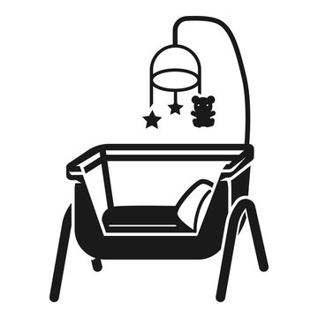 recommend clip art: Baby cot icon. Simple illustration of baby cot vector icon for web design isolated on white background