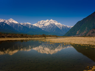 Beautiful mountain with blue sky