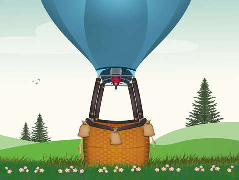 illustration of hot air balloon
